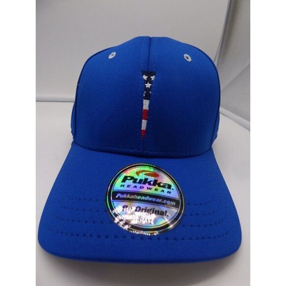 Authentic Pukka Stars and Stripes Tee Stretch Fit Golf Cap/ Hat, Blue - Picture 3 of 11